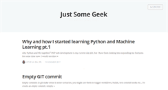 Desktop Screenshot of justsomegeek.com